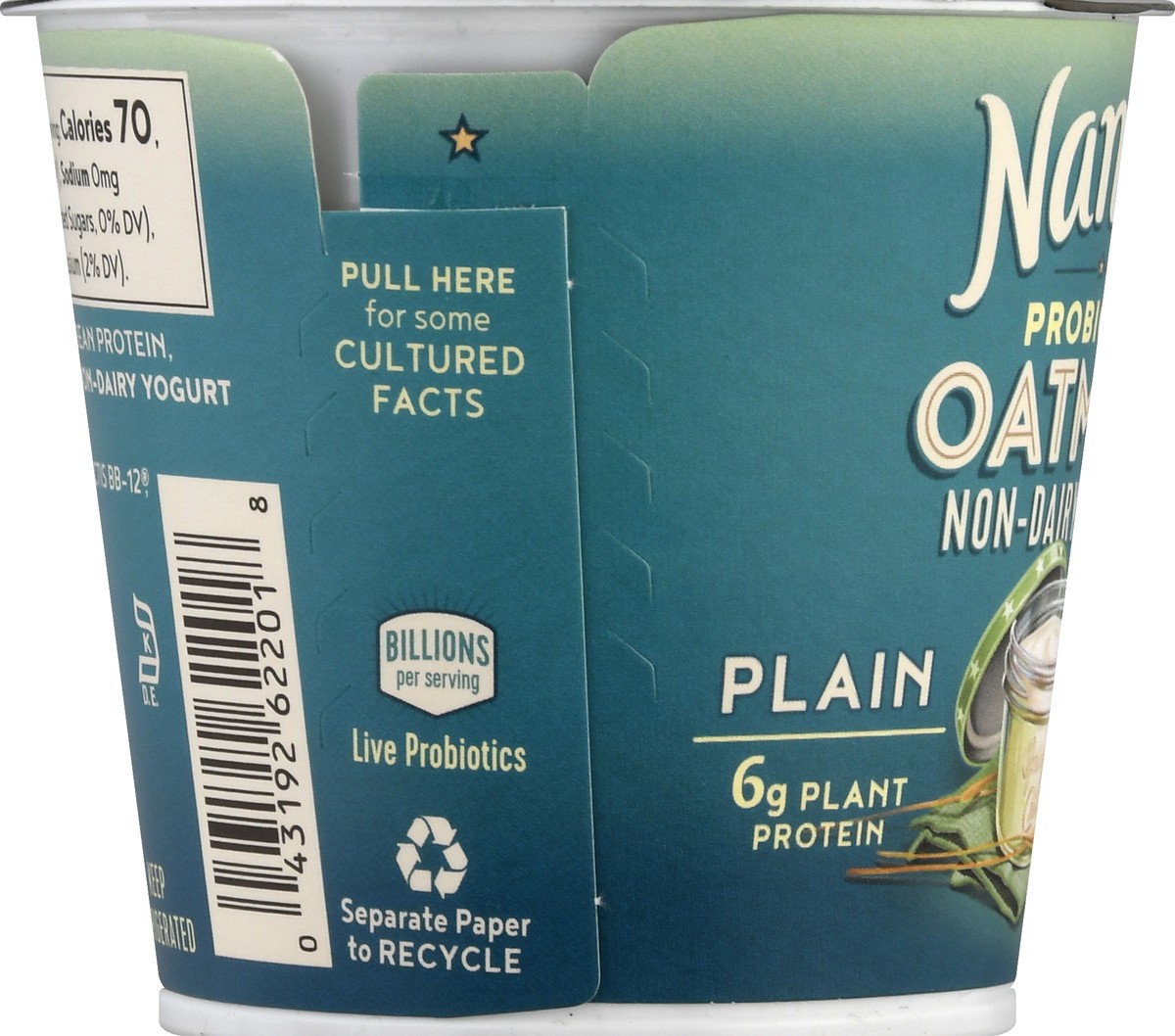 slide 11 of 13, Nancy's Probiotic Oatmilk Non-Dairy Plain Yogurt 6 oz, 6 oz