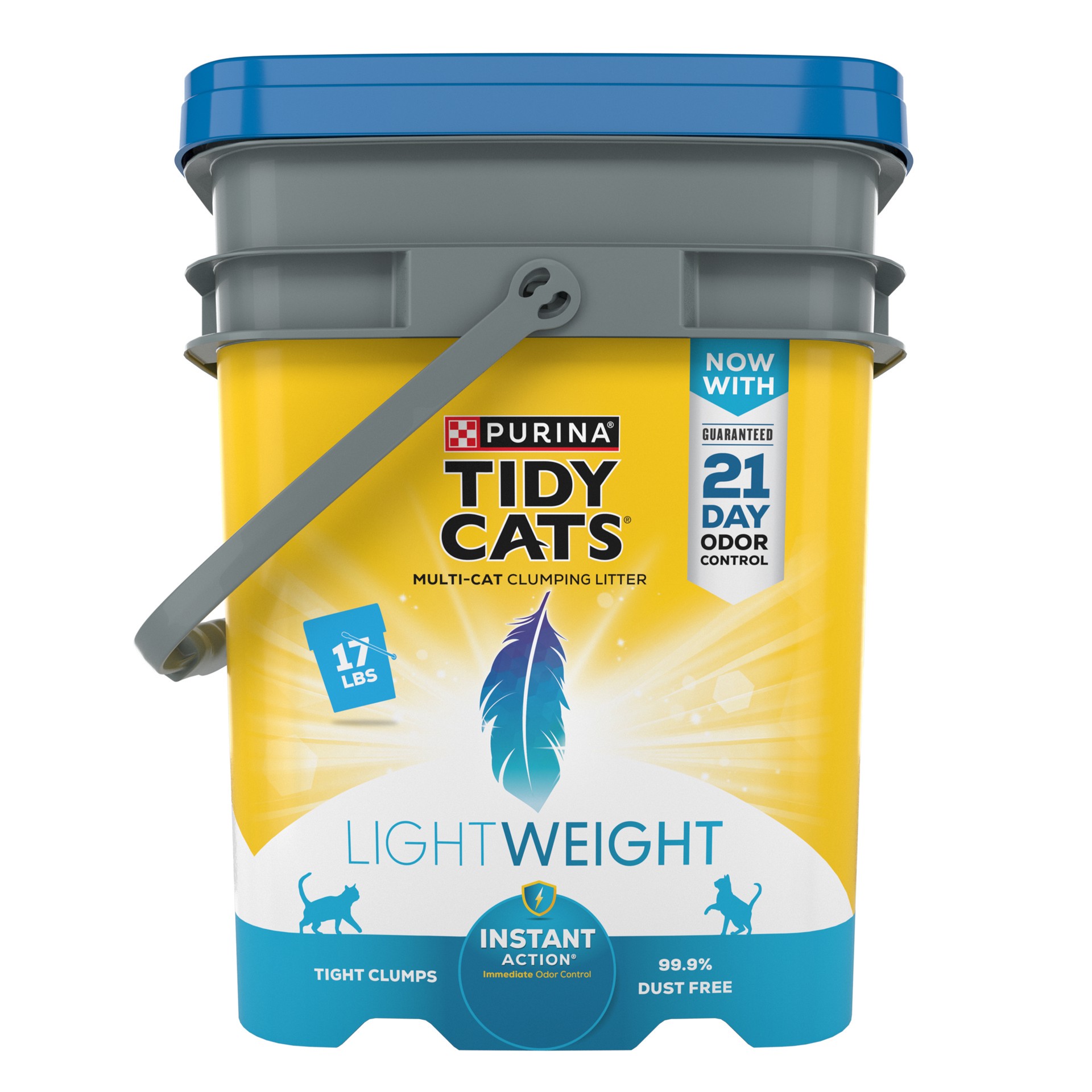 slide 1 of 8, Tidy Cats Purina Tidy Cats LightWeight, Low Dust, Clumping Cat Litter Odor Control, LightWeight Instant Action, 17 lb