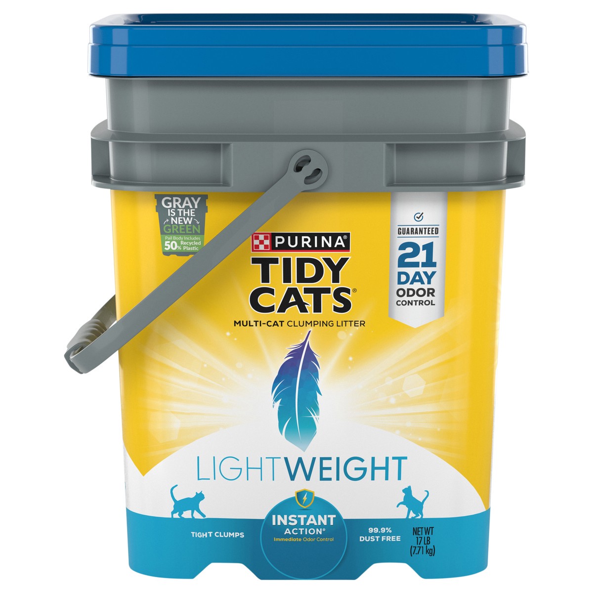 slide 1 of 8, Tidy Cats Purina Tidy Cats Light Weight, Low Dust, Clumping Cat Litter, LightWeight Instant Action Cat Litter - 17 lb. Pail, 17 lb