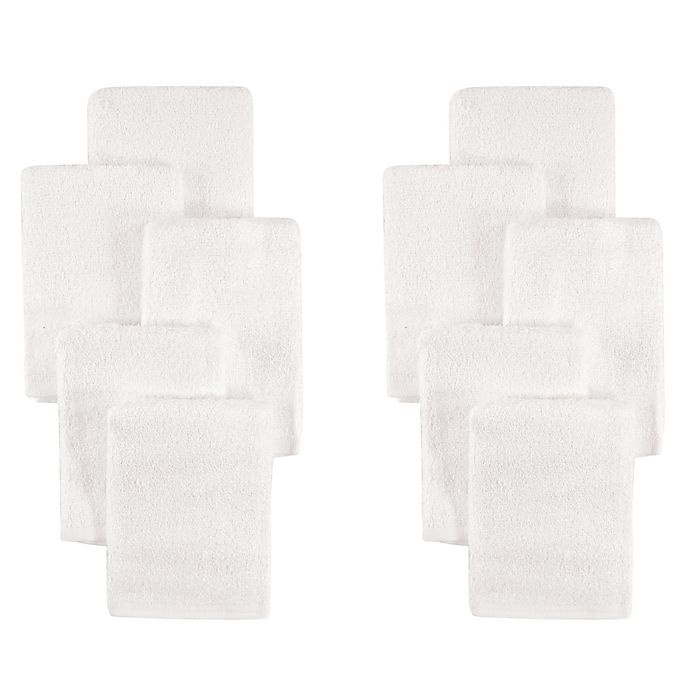 slide 1 of 1, Little Treasures Luxurious Washcloths - White, 10 ct