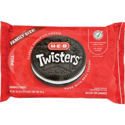 H-E-B Twisters Sandwich Cookies - Family-Size
