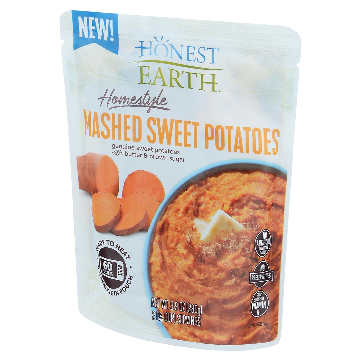 slide 5 of 14, Honest Earth Homestyle Mashed Sweet Potatoes 9.9 oz, 9.9 oz