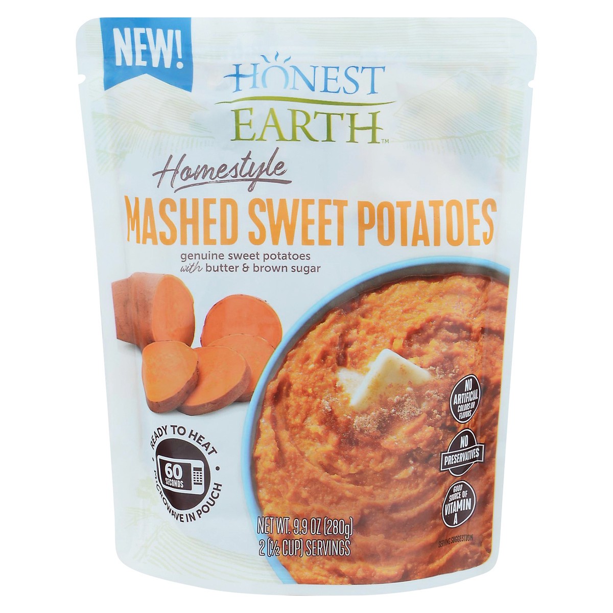 slide 9 of 14, Honest Earth Homestyle Mashed Sweet Potatoes 9.9 oz, 9.9 oz