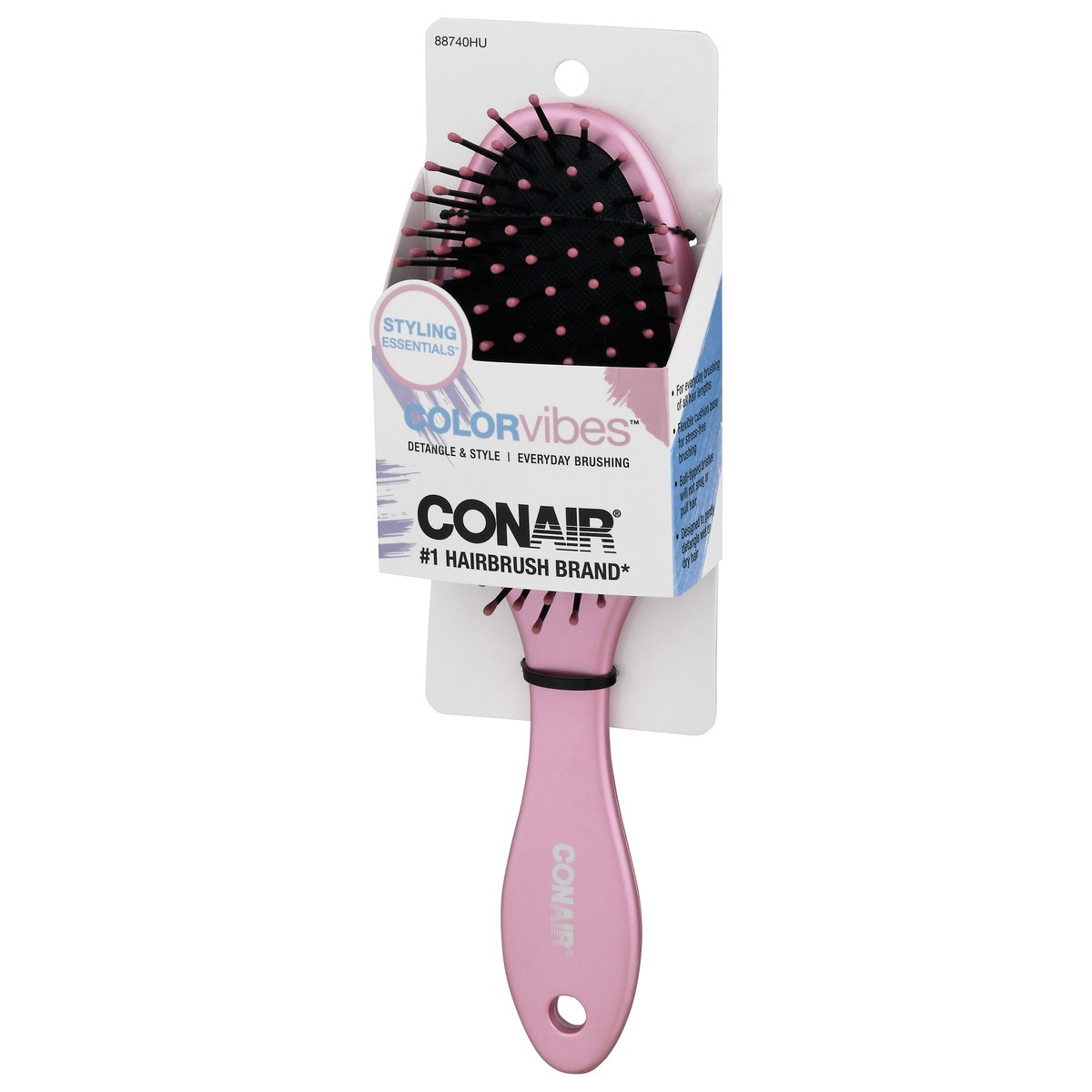 slide 9 of 11, Conair Colorvibes Cushioned Everyday Hair Brush, 1 ct