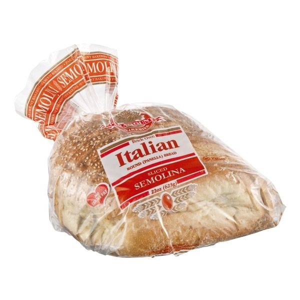 slide 1 of 1, Paramount Bakeries Brick Oven Sliced Semolina Italian Round Bread, 22 oz