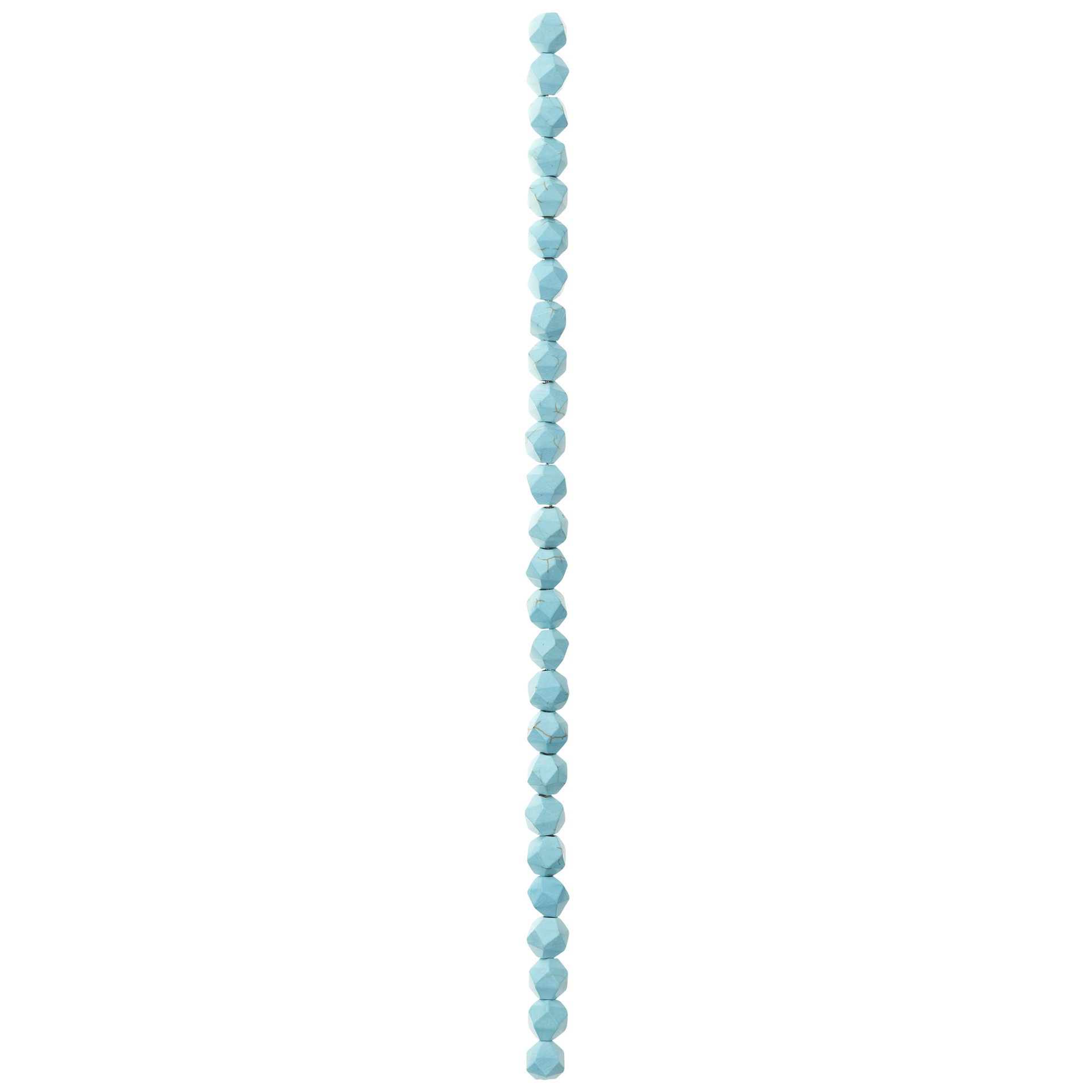 slide 2 of 3, Turquoise Reconstituted Howlite Faceted Beads By Bead Landing, 8mm, 8mm