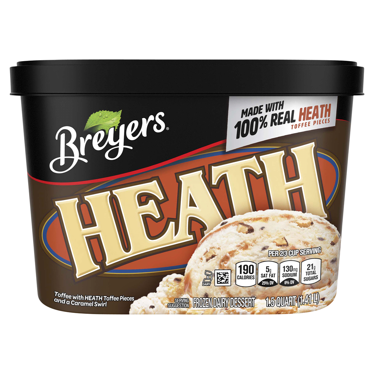 slide 1 of 3, Breyer's Blasts Heath Frozen Dairy Dessert, 48 fl oz