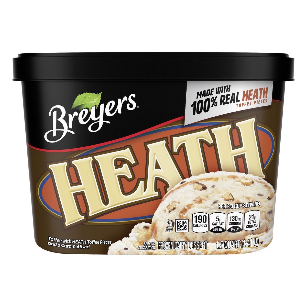 slide 1 of 1, Breyer's Blasts Heath Frozen Dairy Dessert, 48 fl oz