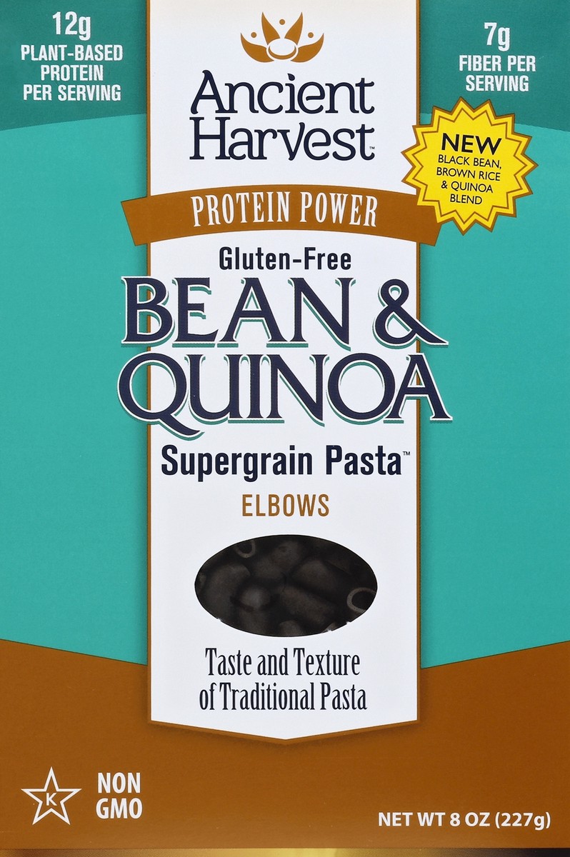 slide 4 of 4, Ancient Harvest Protein Power Gluten Free Bean & Quinoa Supergrain Pasta Elbows, 8 oz