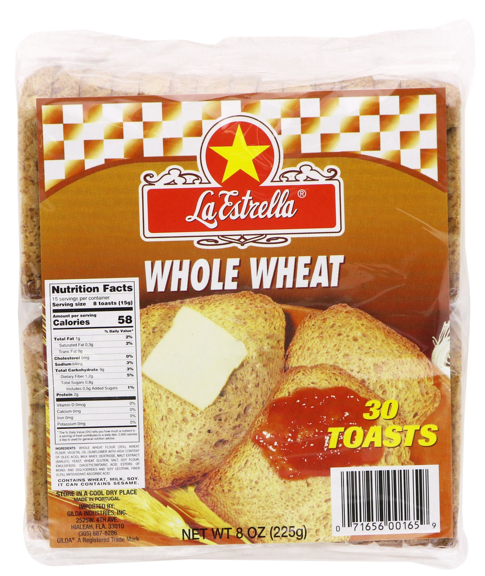 slide 1 of 1, La Estrella Whole Wheat Toasts, 8 oz