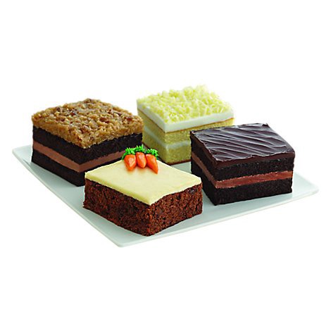 slide 1 of 1, Bakery Assorted Cake Slices 4 count - Each, 4 ct