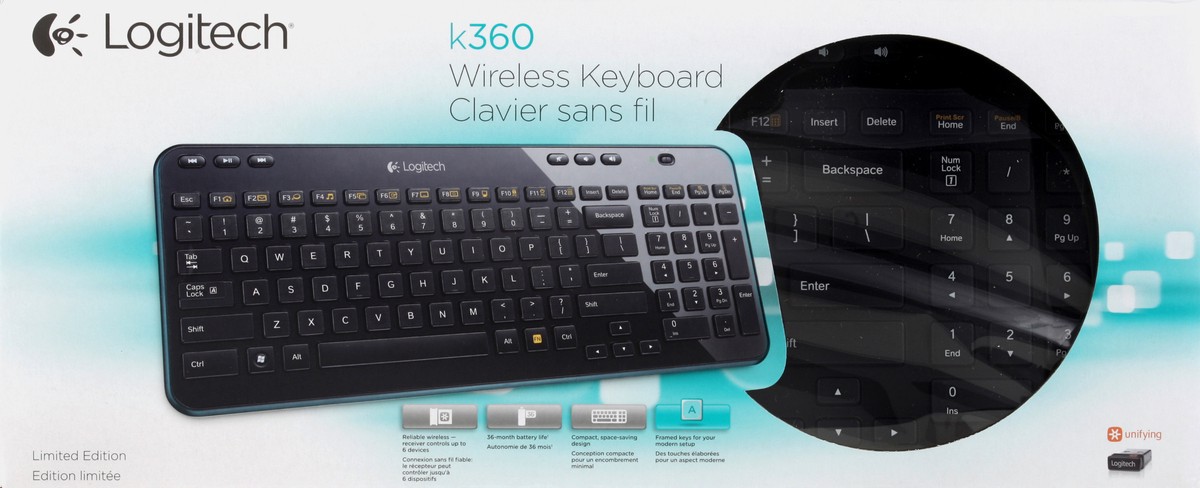 slide 2 of 4, Logitech Keyboard 1 ea, 1 ct