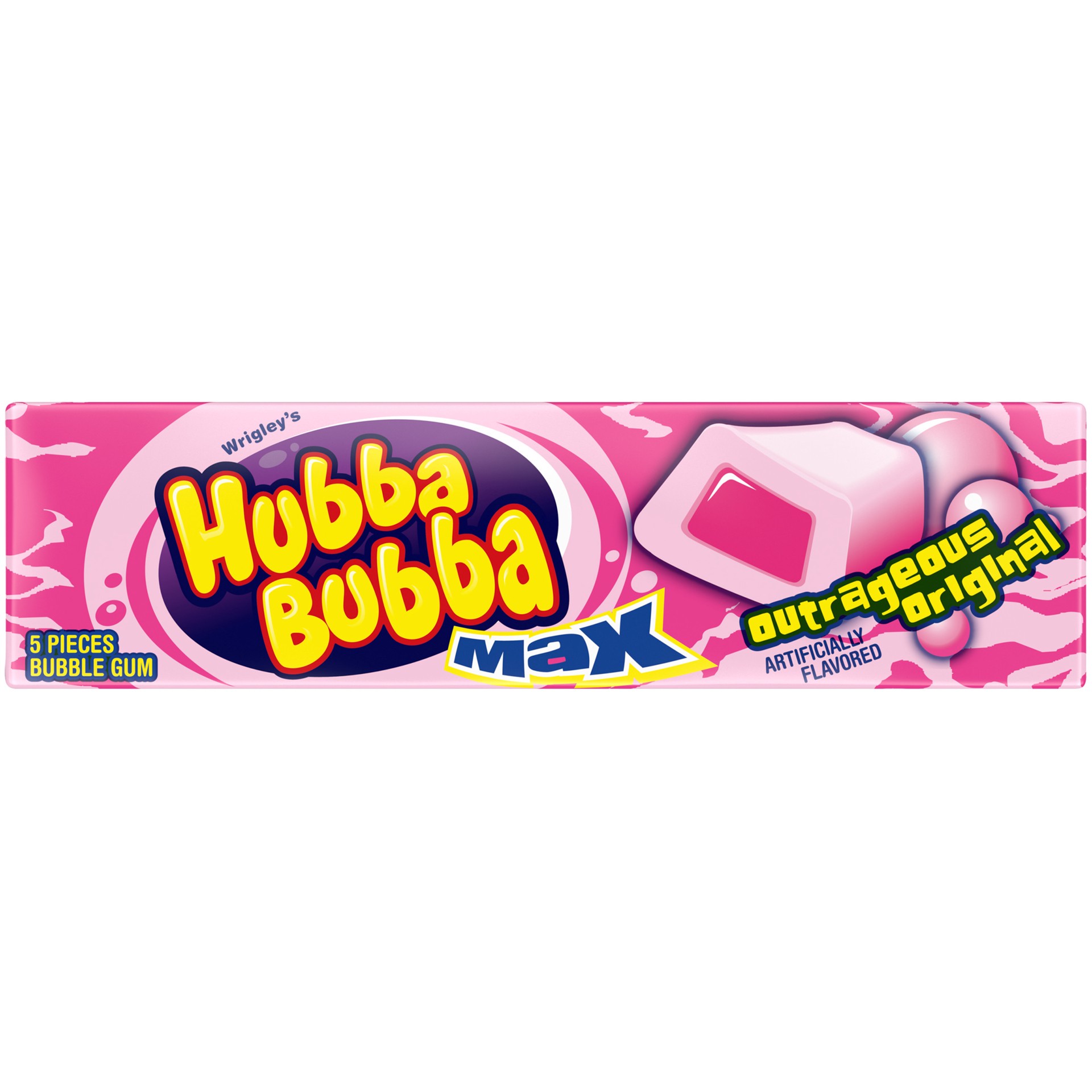 slide 1 of 5, HUBBA BUBBA Max Original Bubble Gum, 5 Piece Pack, 5 pc