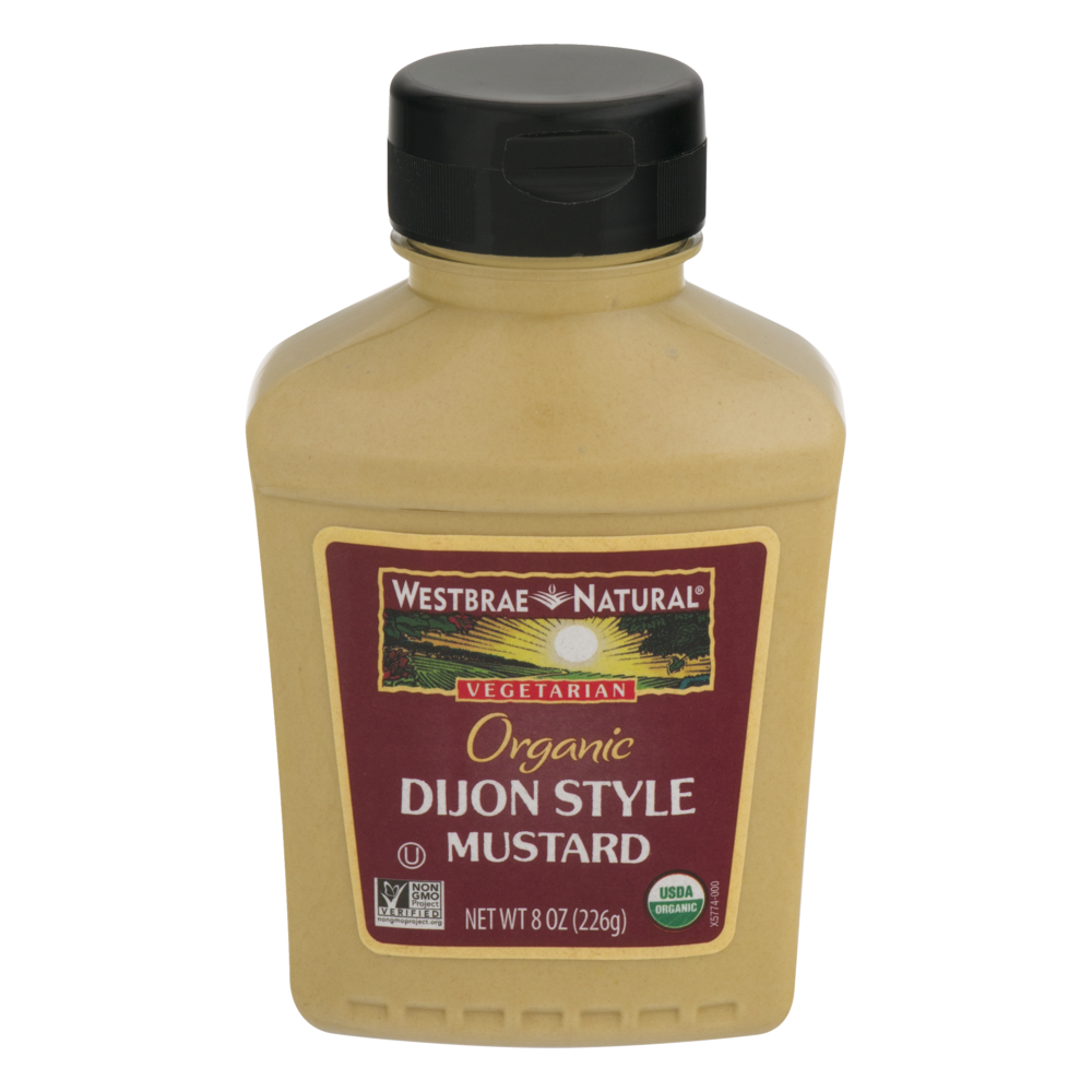 slide 1 of 1, Westbrae Natural Vegetarian Organic Mustard Dijon Style, 1 ct