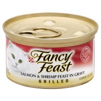 slide 1 of 1, Purina Fancy Feast (Grilled Salmon & Shrimp Feast in Gravy) - Cat Food, 3 oz