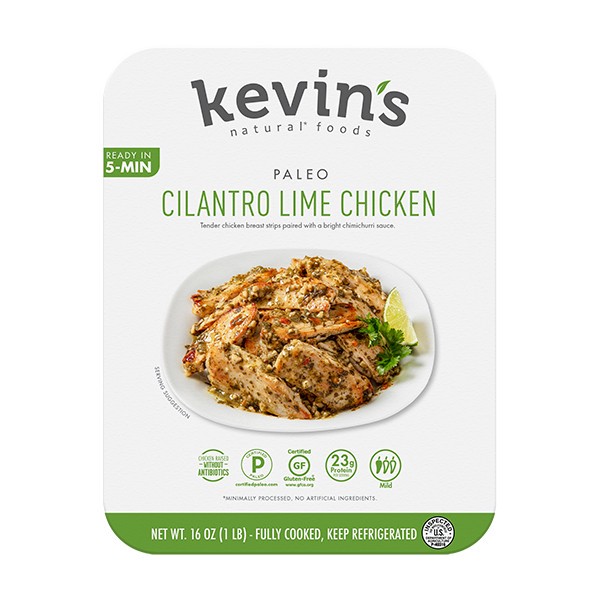 slide 1 of 9, Kevin's Natural Foods Paleo Mild Cilantro Lime Chicken 16 oz, 16 oz