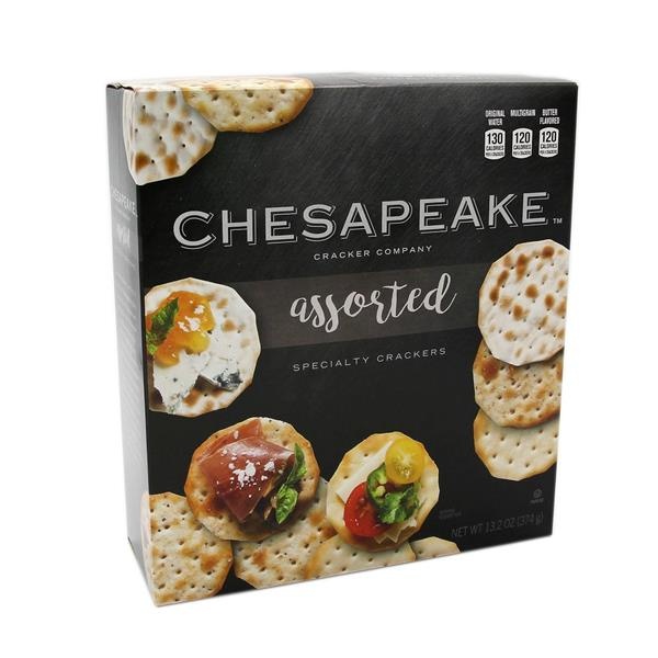 slide 1 of 1, Hy-Vee Chesapeake Assorted Specialty Crackers, 13.2 oz