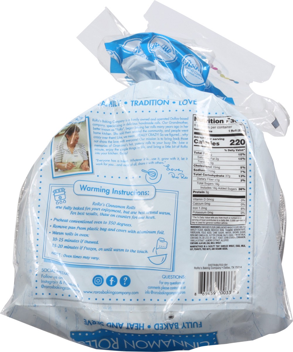 slide 3 of 9, RoRo's Baking Company Cinnamon Rolls 1 16 oz, 16 oz