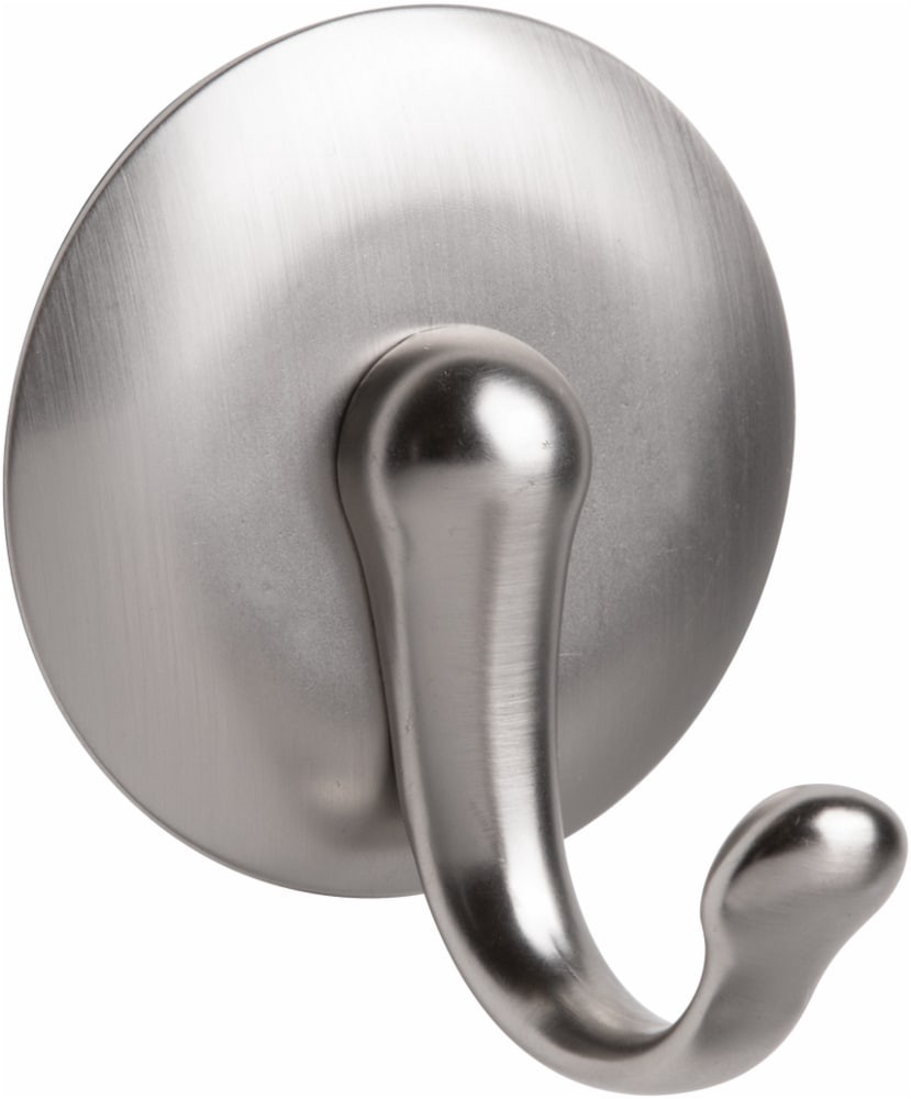 slide 1 of 2, InterDesign Affixx Adhesive Storage Hook Large Brushed Nickel, 1 ct