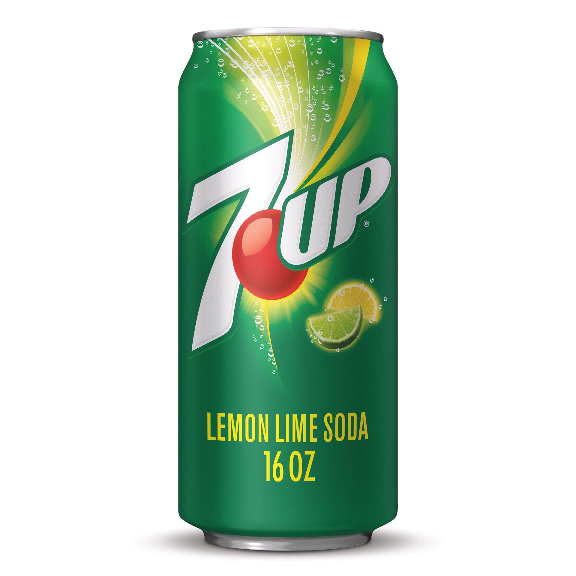 slide 1 of 3, 7UP Lemon Lime Soda, 16 fl oz can, 16 fl oz