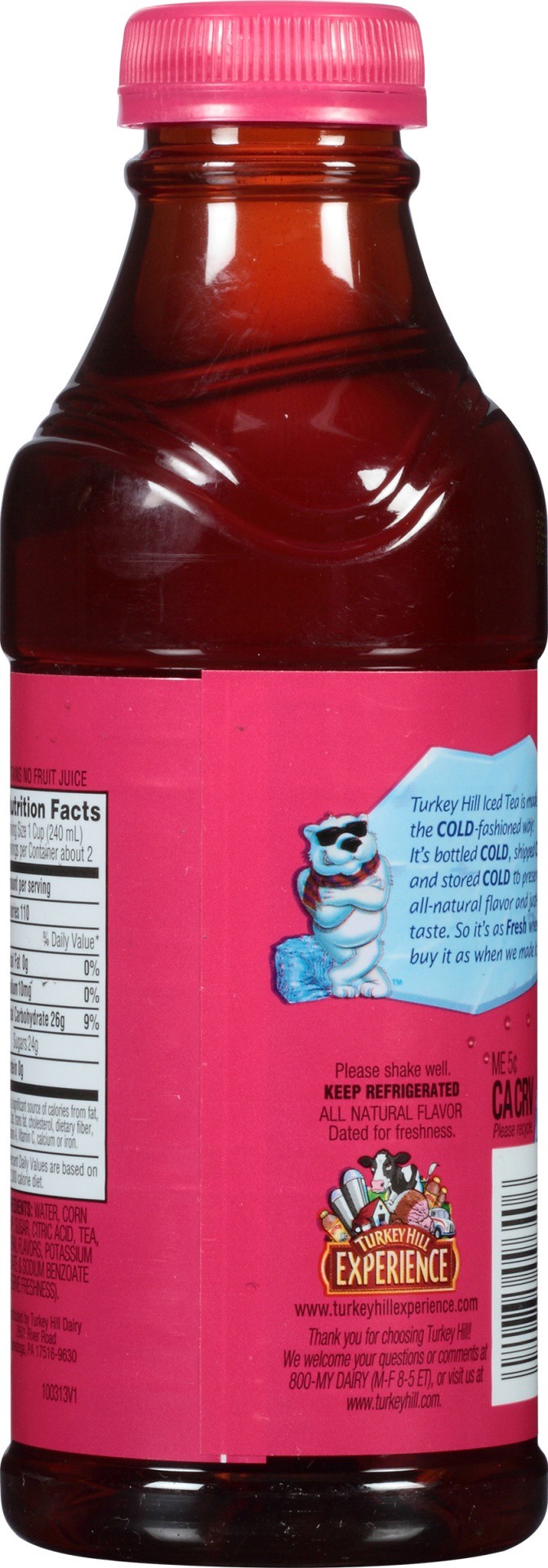 slide 3 of 6, Turkey Hill Raspberry Tea, 18.50 fl oz