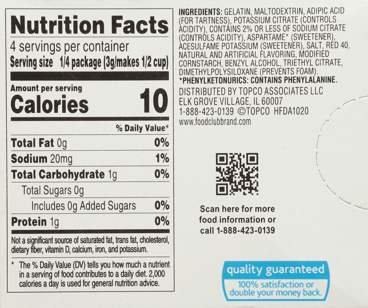 slide 5 of 9, Food Club Essential Choice Sugar Free Low Calorie Strawberry Gelatin Dessert 0.44 oz, 0.44 oz