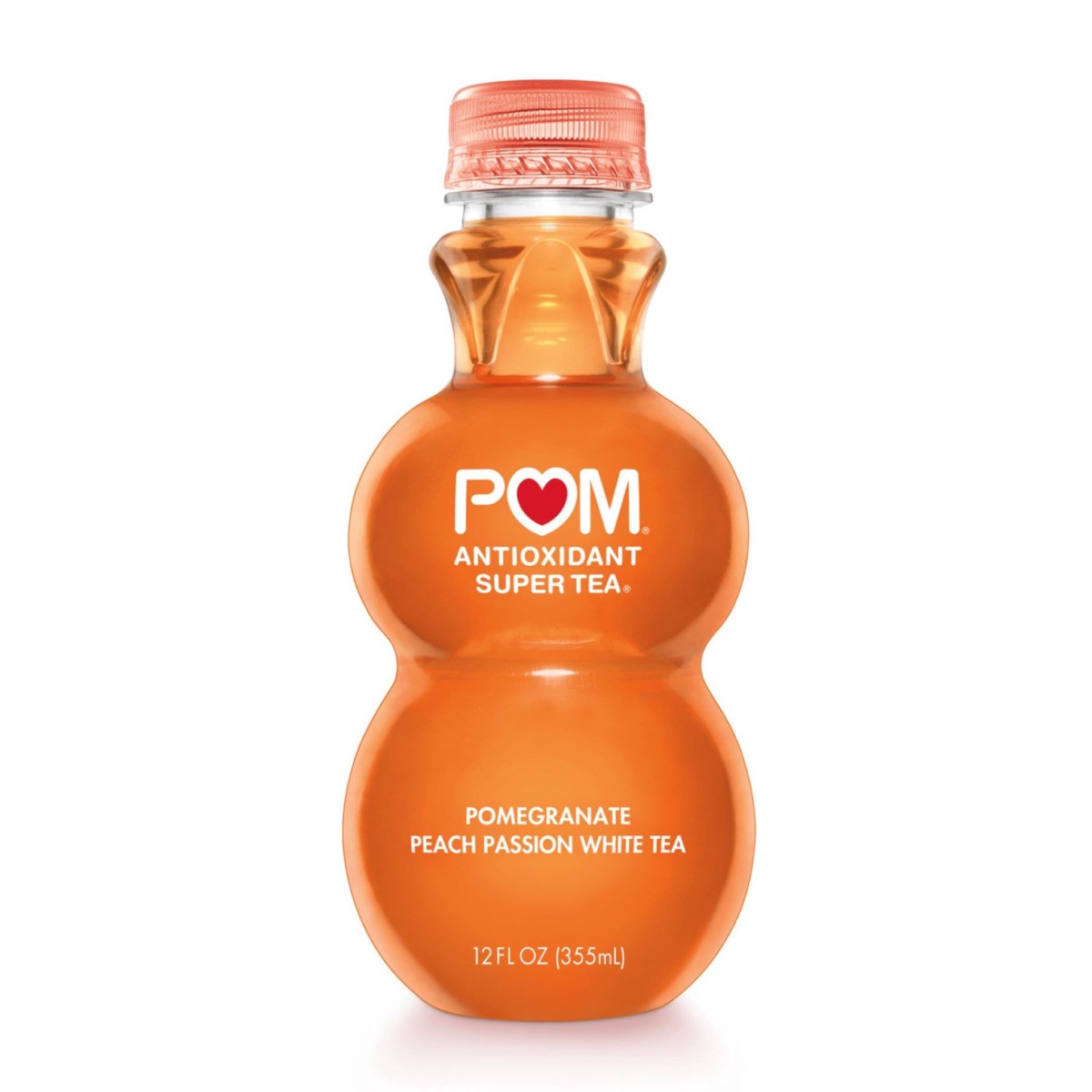 slide 1 of 3, POM Wonderful Super Tea, Pomegranate Peach Passion White Tea, 12 Ounce, 12 fl oz