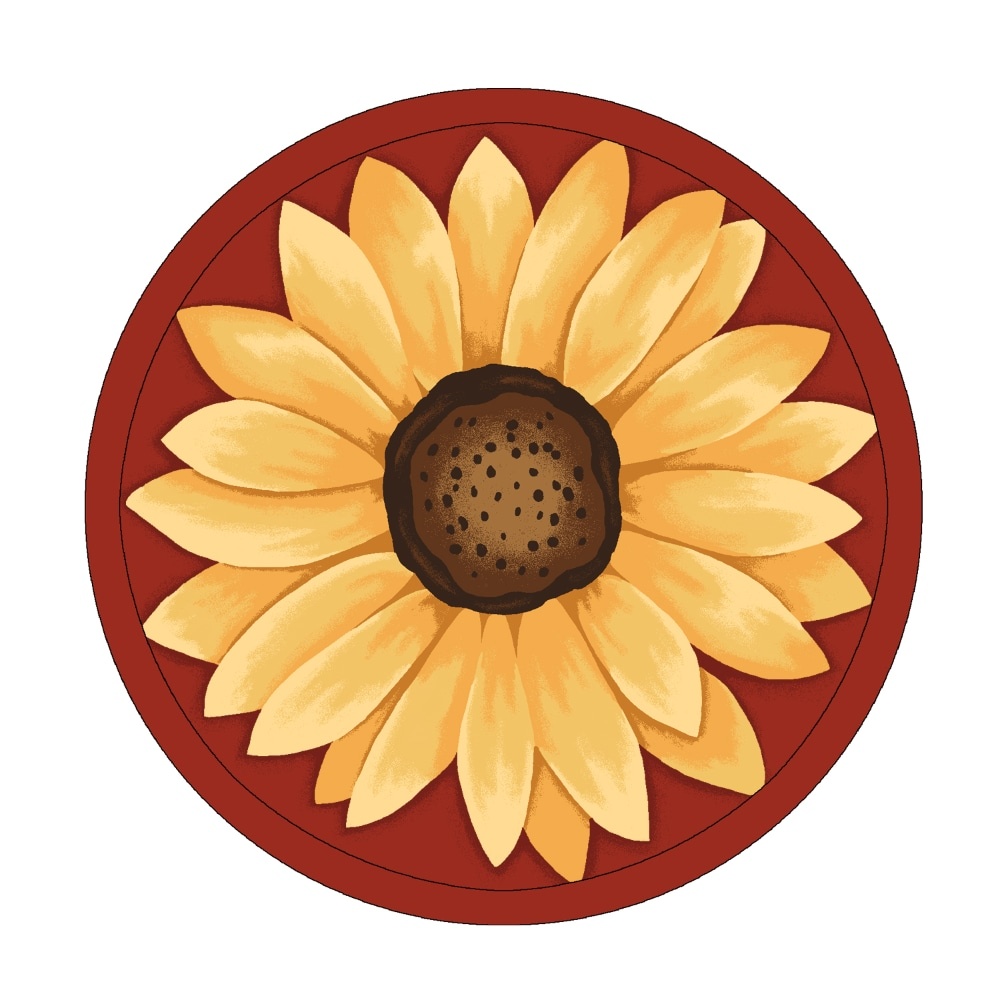 slide 1 of 1, Ritz Novelty Sunflower Pot Holder - Red/Yellow, 1 ct