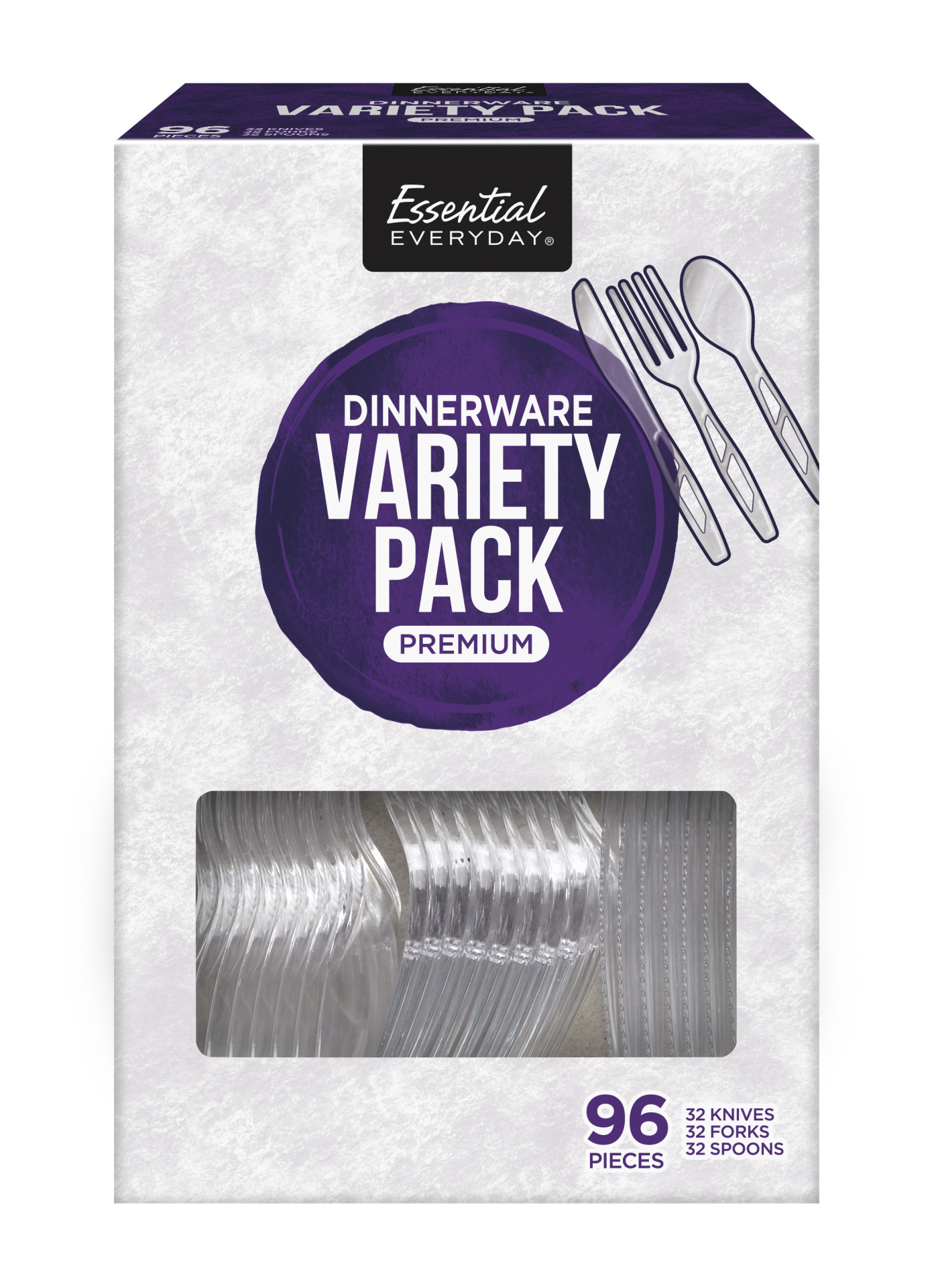 slide 1 of 1, Essential Everyday Combo Cutlery, 96 ct