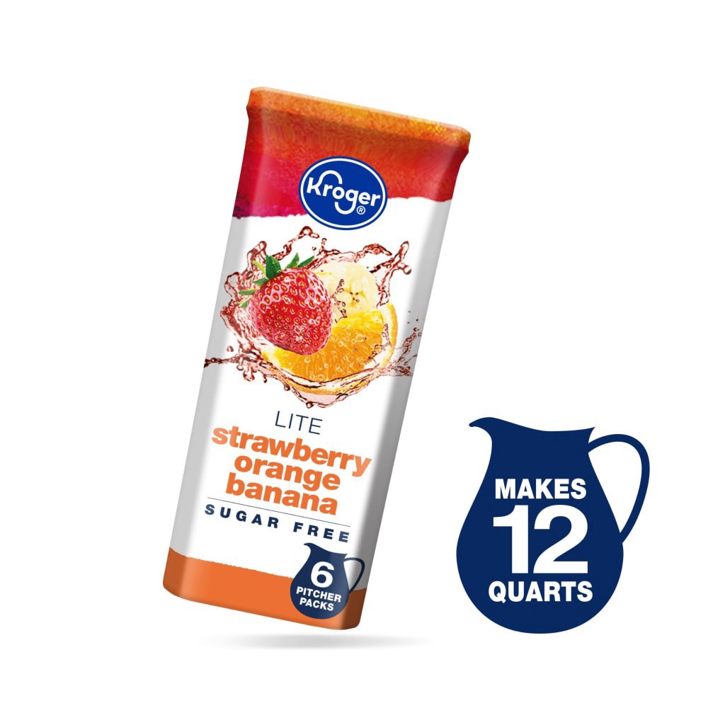 slide 3 of 5, Kroger Light Strawberry Orange Banana Drink Mix Singles - 6 ct; 2 qt, 6 ct; 2 qt
