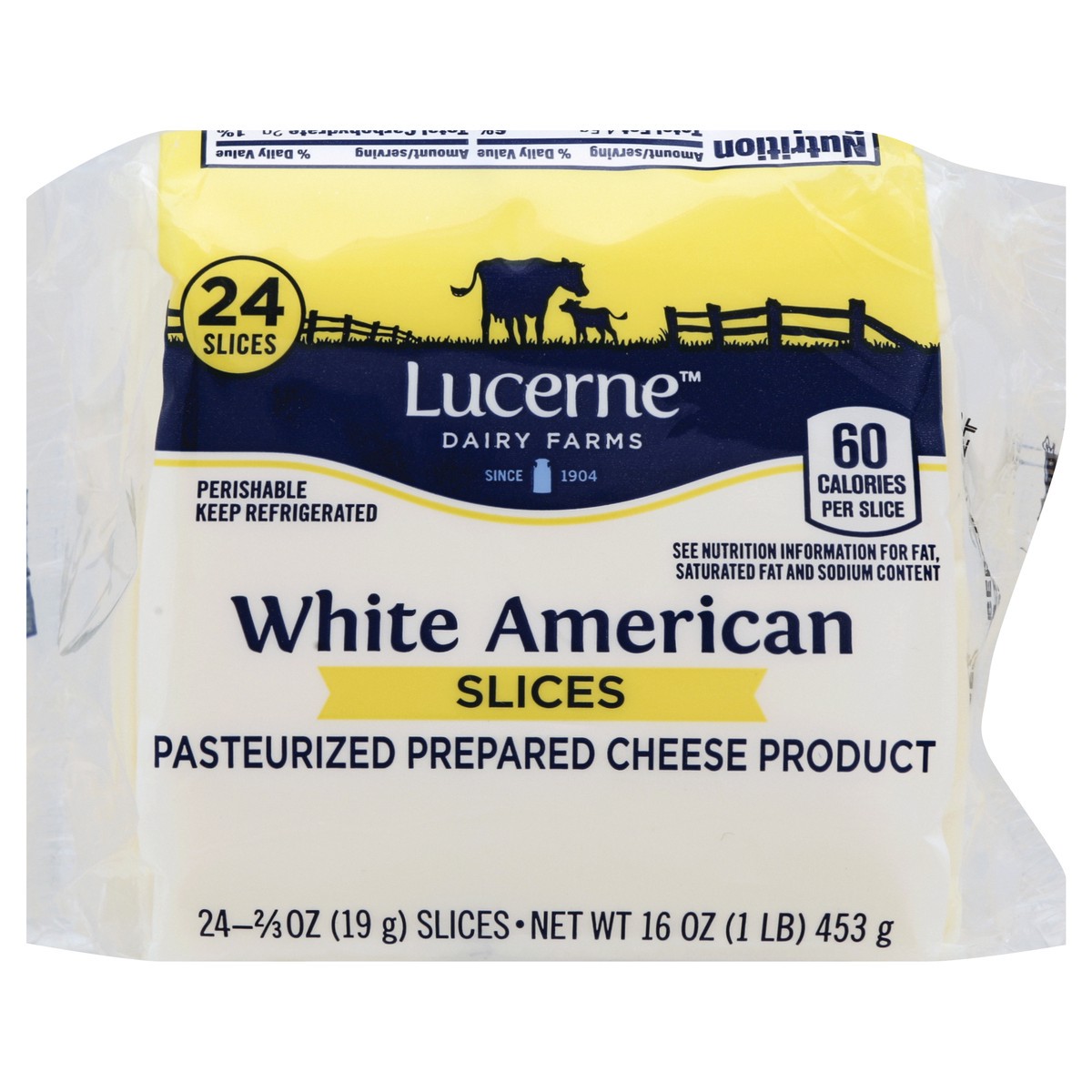 slide 3 of 6, Lucerne Dairy Farms White American Slices, 24 ct