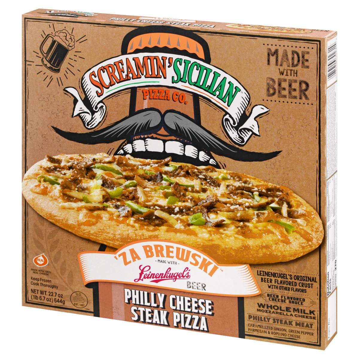 slide 2 of 14, Screamin' Sicilian 'Za Brewski Philly Cheese Steak Pizza 22.7 oz, 22.7 oz