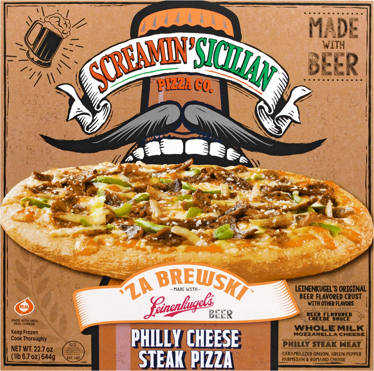 slide 14 of 14, Screamin' Sicilian 'Za Brewski Philly Cheese Steak Pizza 22.7 oz, 22.7 oz