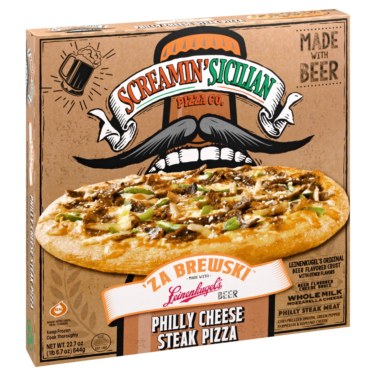 slide 9 of 14, Screamin' Sicilian 'Za Brewski Philly Cheese Steak Pizza 22.7 oz, 22.7 oz