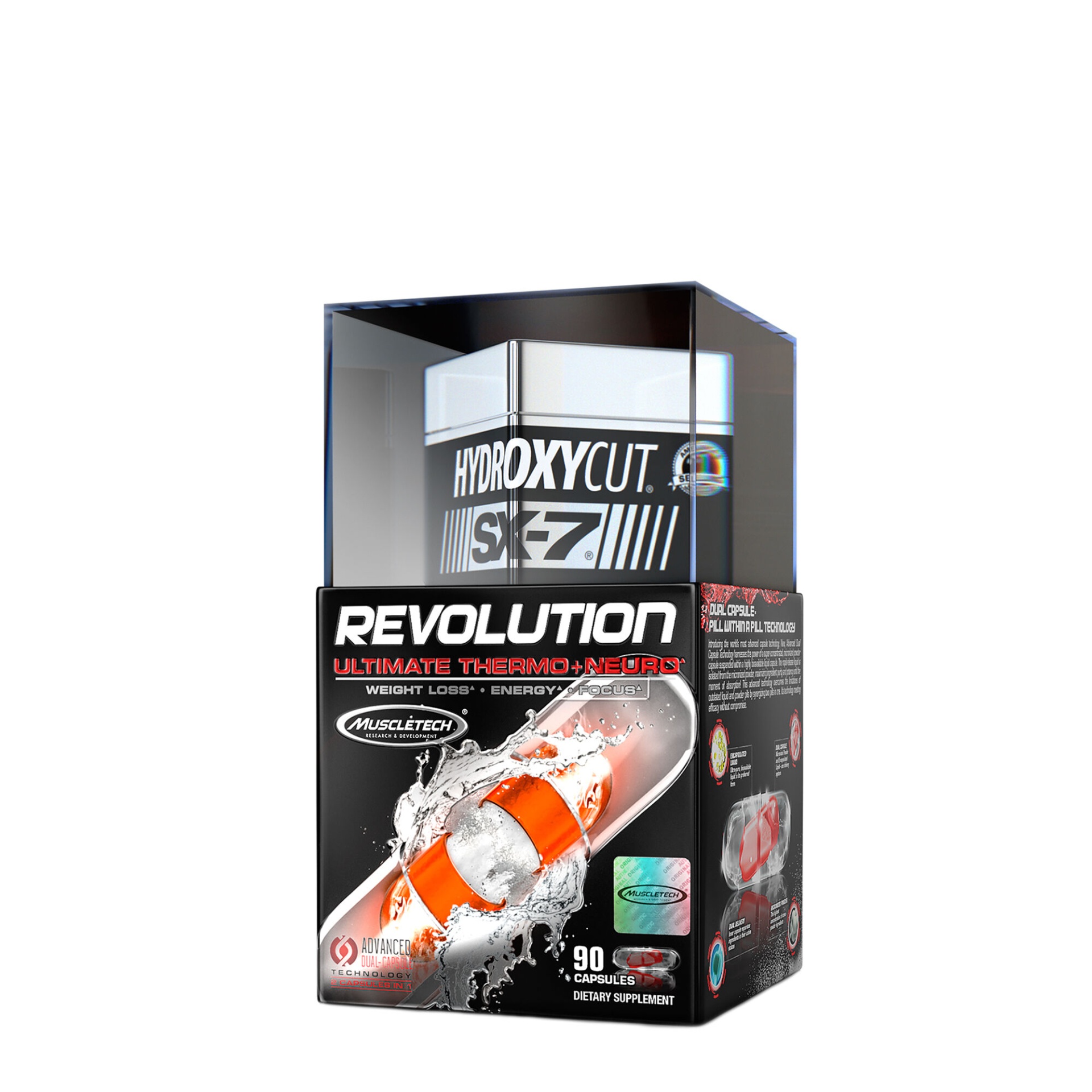 slide 1 of 1, MuscleTech Hydroxycut SX-7 Thermo Neuro Revolution, 90 ct