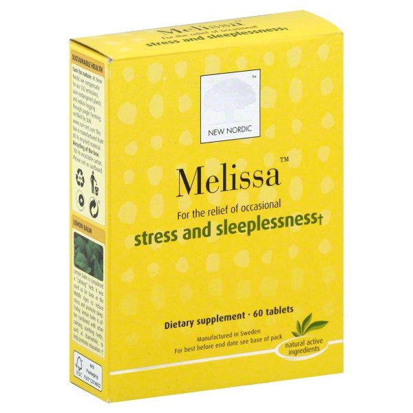 slide 1 of 1, New Nordic Melissa Herbal Relief Of Stress & Insomnia, 60 ct