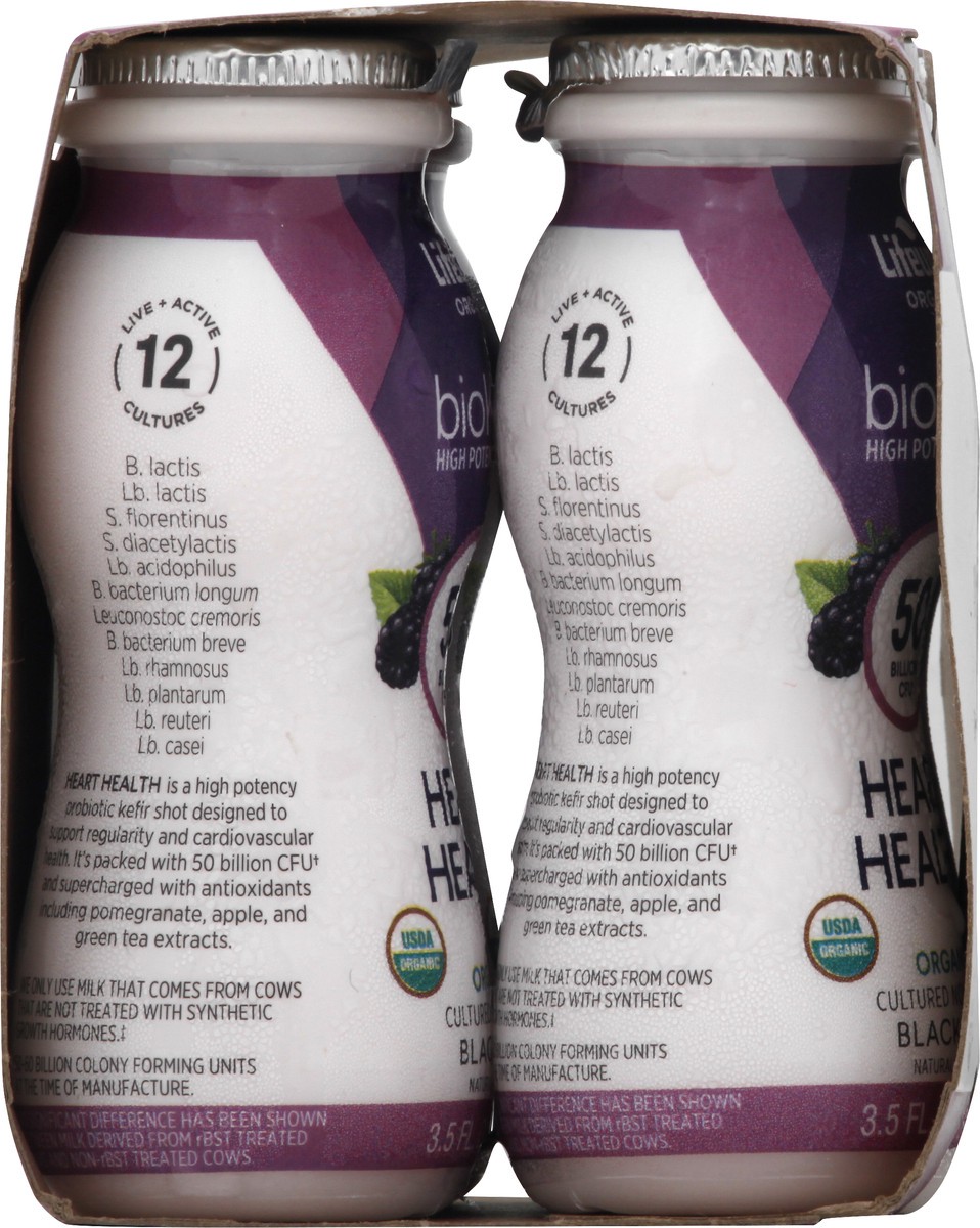slide 7 of 10, Lifeway BioKefir, Organic, Heart Health, Blueberry, 4 ct