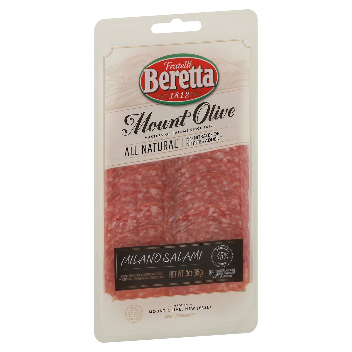 slide 2 of 9, Fratelli Beretta Natural Reduced Sodium Milano Salami - 3 Oz, 3 oz
