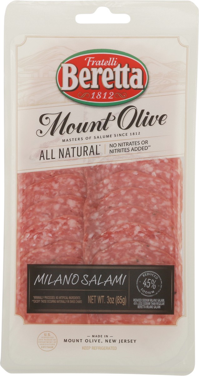 slide 5 of 9, Fratelli Beretta Natural Reduced Sodium Milano Salami - 3 Oz, 3 oz