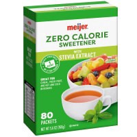 slide 3 of 29, Meijer Stevia Extract Zero Calorie Sweetener, 80 ct