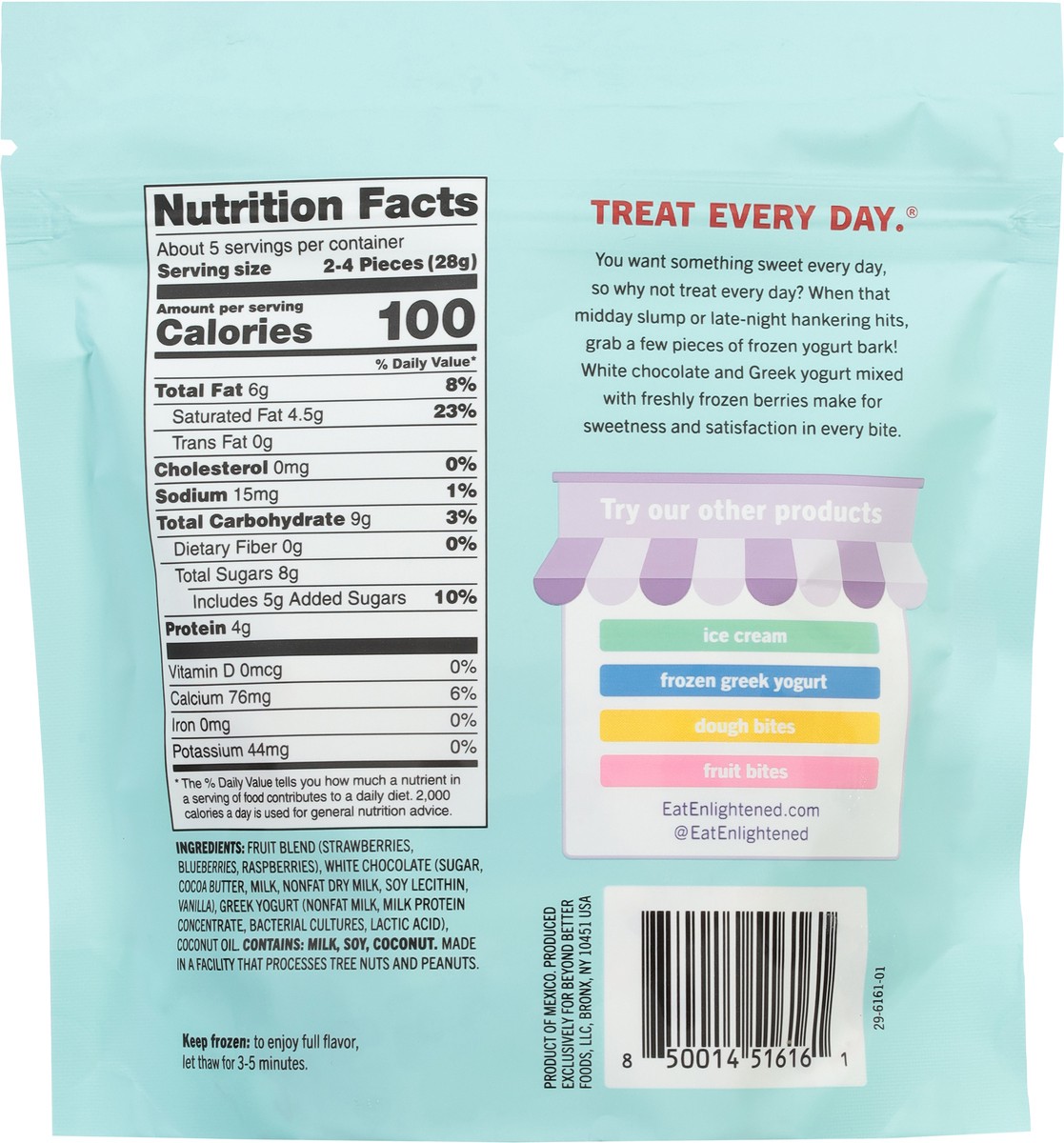 slide 3 of 14, Enlightened Frozen Triple Berry Yogurt Bark 4.75 oz, 4.75 oz