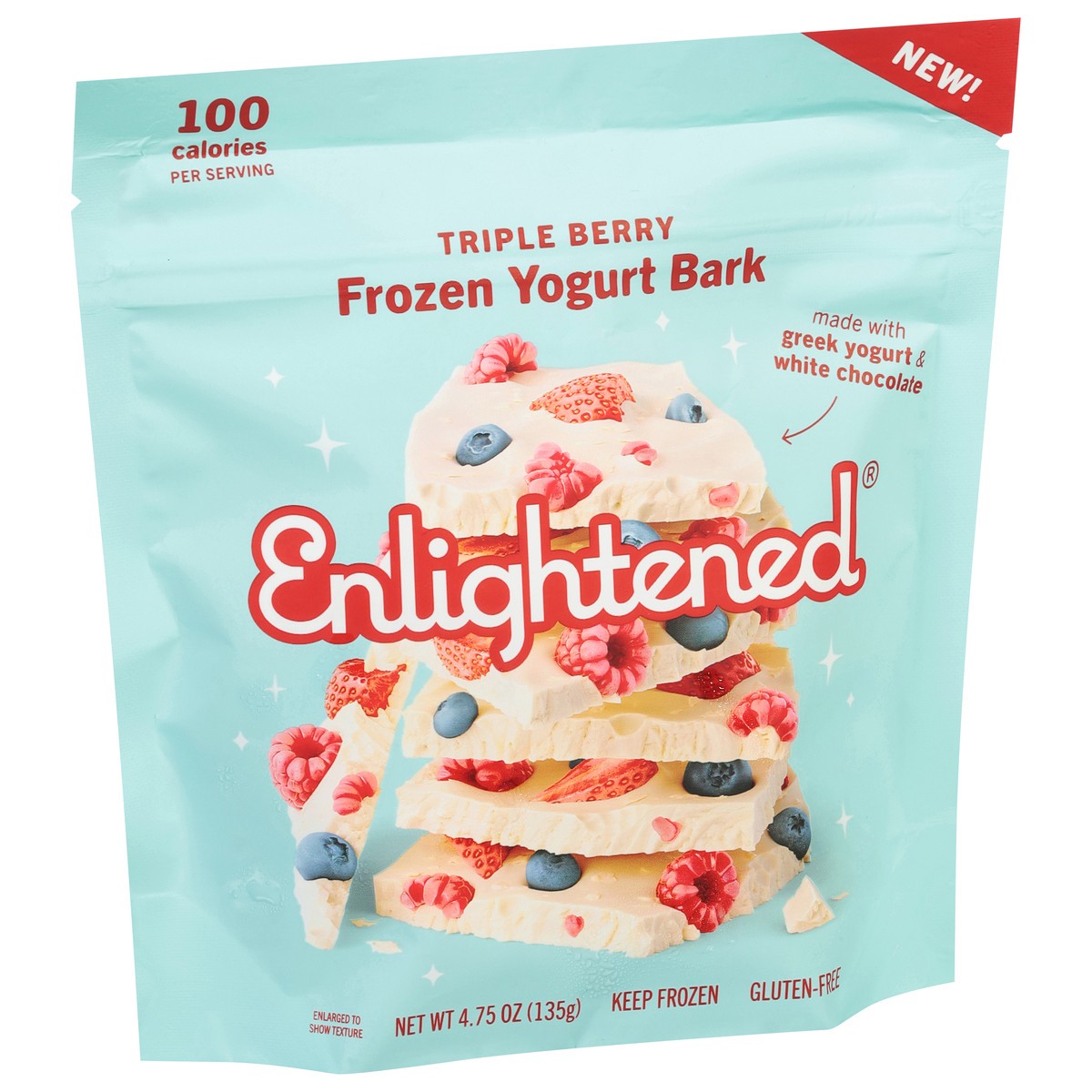 slide 9 of 14, Enlightened Frozen Triple Berry Yogurt Bark 4.75 oz, 4.75 oz