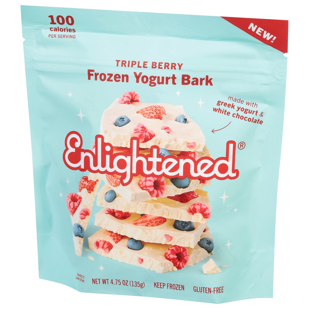 slide 11 of 14, Enlightened Frozen Triple Berry Yogurt Bark 4.75 oz, 4.75 oz