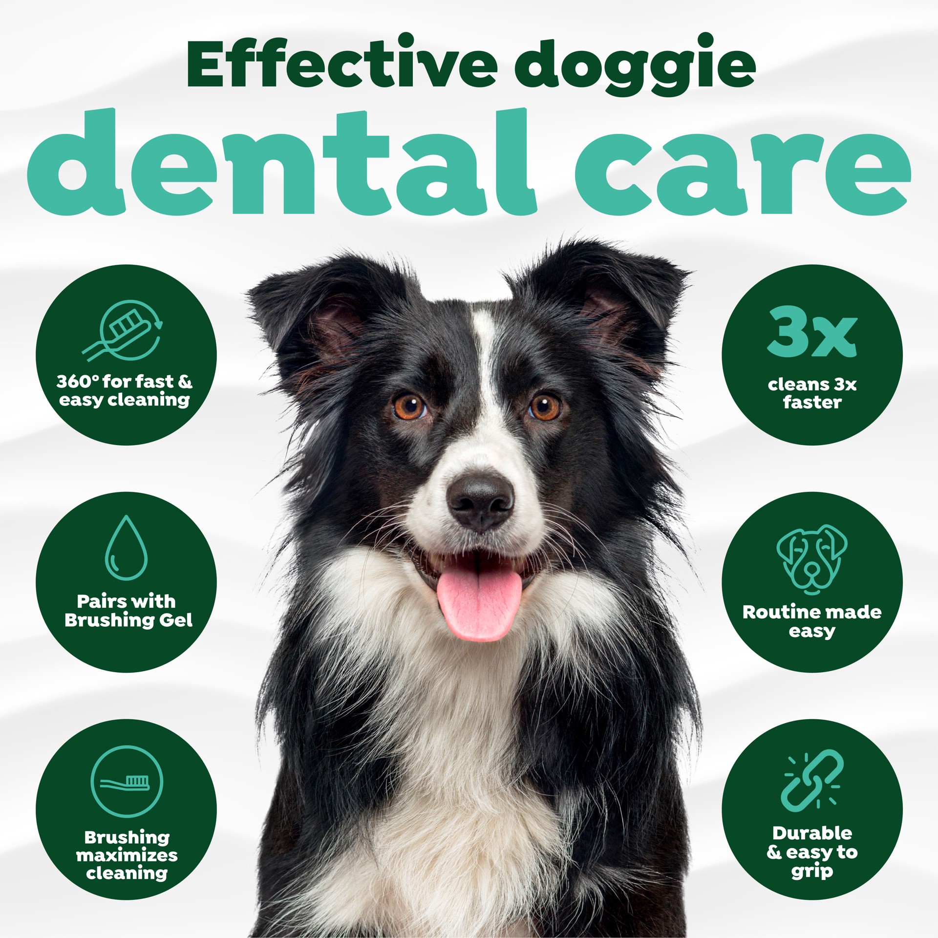 slide 8 of 8, TropiClean Fresh Breath Triple Flex Toothbrush for Large Dogs, 1 ct