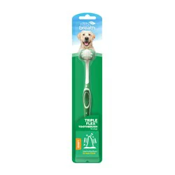 TropiClean Fresh Breath Triple Flex Toothbrush for Large Dogs