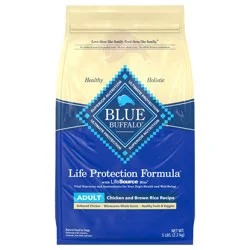 Blue Buffalo Life Protection Formula Adult Dog Food, Chicken Brown Rice, 5 lbs.