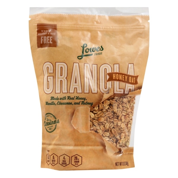 slide 1 of 1, Lowes Foods Honey Oat Granola, 12 oz