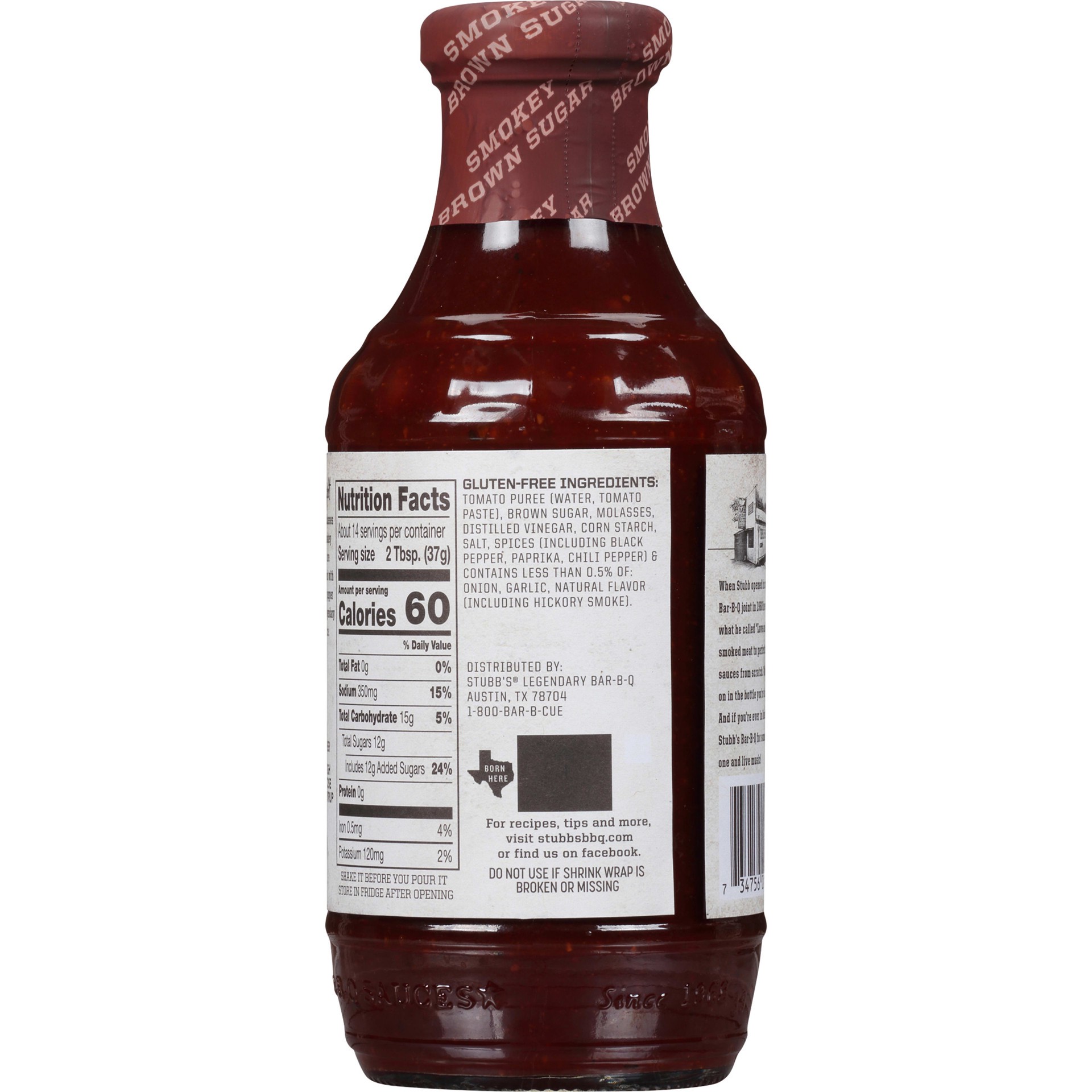 slide 4 of 5, Stubb's Smokey Brown Sugar BBQ Sauce, 18 fl oz