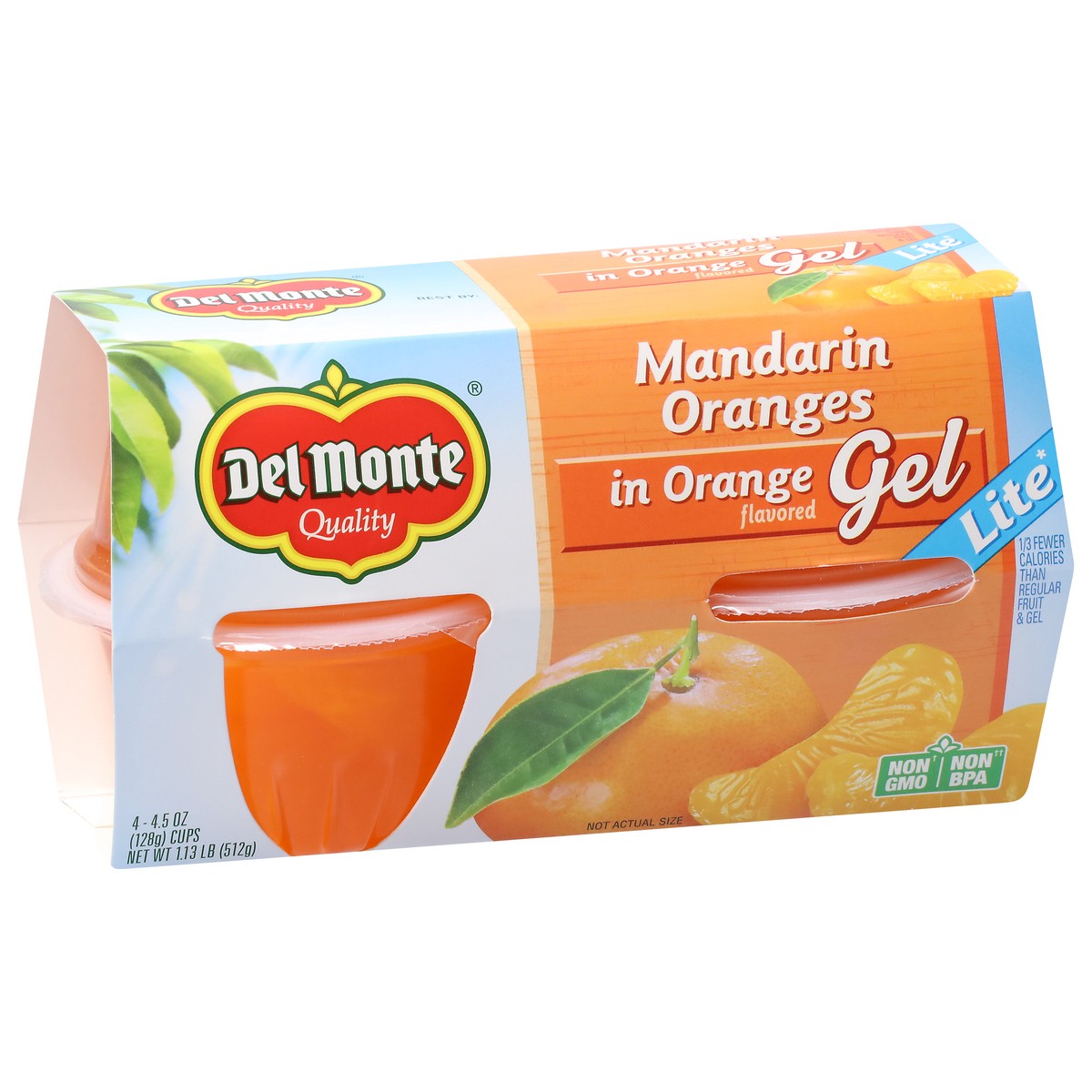 slide 7 of 9, Del Monte Orange Mandarin Oranges 4 - 4.5 oz Cups, 4 ct