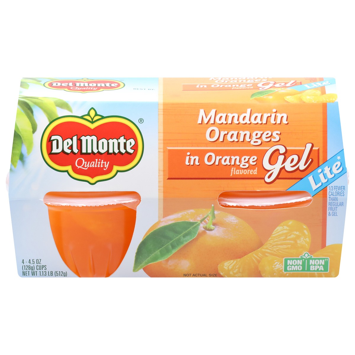 slide 1 of 9, Del Monte Orange Mandarin Oranges 4 - 4.5 oz Cups, 4 ct